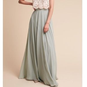 BHLDN Jenny Yoo Hampton skirt in Morning Mist sz 2